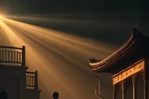 云上练习生选秀综艺封面，舞台光柱与升降台