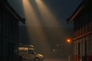 雾港回声悬疑短剧封面，雨夜码头与老式收音机